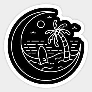 Vacation on The Moon 2 Sticker